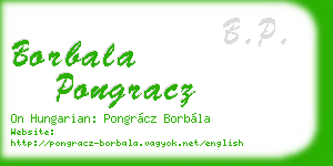 borbala pongracz business card