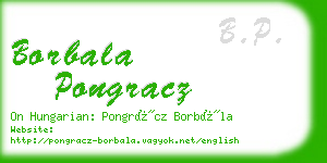 borbala pongracz business card